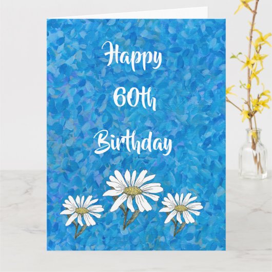 60. Geburtstag Karte (Gelbe Blume)