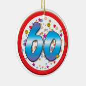 60. Geburtstag Keramik Ornament (Rechts)