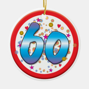 60. Geburtstag Keramik Ornament