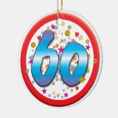60. Geburtstag Keramik Ornament (Links)