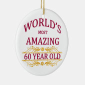 60. Geburtstag Keramikornament (Rechts)