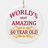 60. Geburtstag Keramikornament (Hinten)