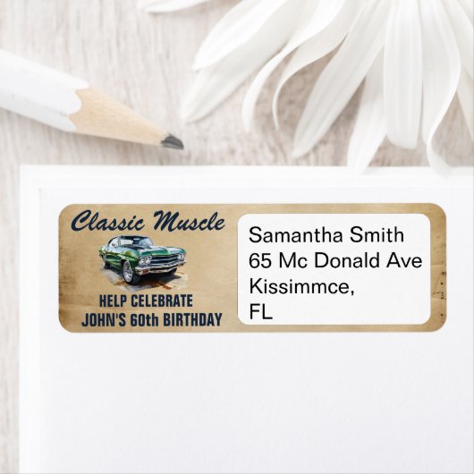 60. Geburtstag klassischer Muskelwagen (Insitu)