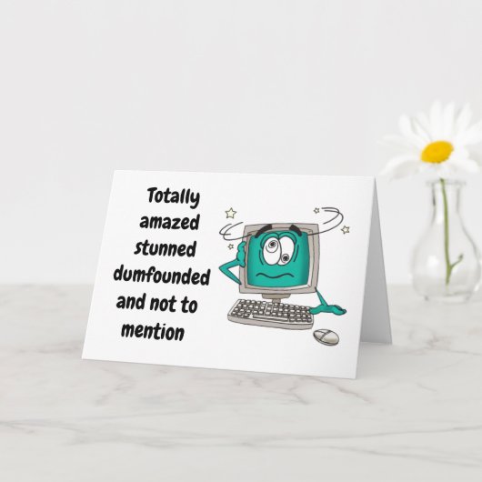 "60." GEBURTSTAG-KONFUSED COMPUTERkarte Karte (Kleine Pflanze)