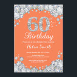 60. Geburtstag Koralle und Silver Diamond Einladung<br><div class="desc">Einladung zum 60. Geburtstag. Coral und Silver Kristall Diamond. Eleganter Geburtstag Bash einladen. Erwachsener zum Geburtstag. Frauen zum Geburtstag. Männer zum Geburtstag. Für weitere Anpassungen klicken Sie bitte auf die Schaltfläche "Anpassen" und verwenden Sie unser Designwerkzeug,  um diese Vorlage zu ändern.</div>