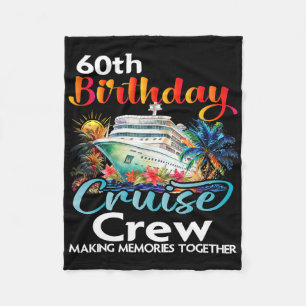 60. Geburtstag Kreuzfahrt Crew Freunde Familienurl Fleecedecke