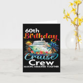 60. Geburtstag Kreuzfahrt Crew Freunde Familienurl Karte (Gelbe Blume)