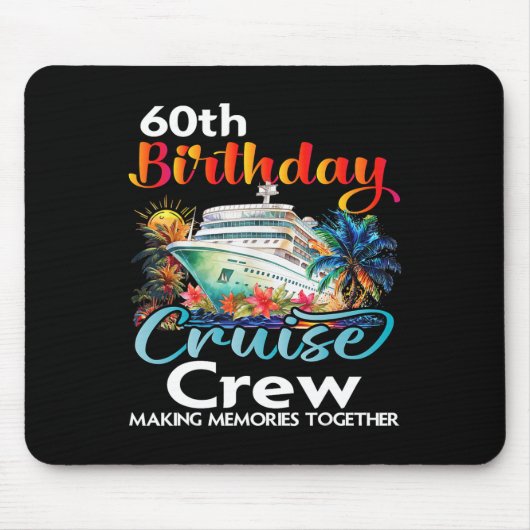 60. Geburtstag Kreuzfahrt Crew Freunde Familienurl Mousepad (Vorne)