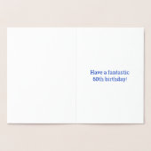 60. Geburtstag: kühl "60 JAHRE ALT!" Gold Foil Car Folienkarte (Innenseite)