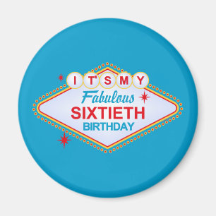 60. Geburtstag Las Vegass Magnet