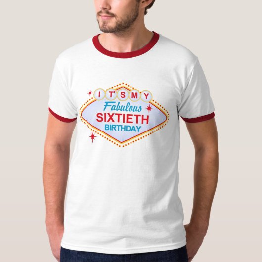 60. Geburtstag Las Vegass T-Shirt (Vorderseite)