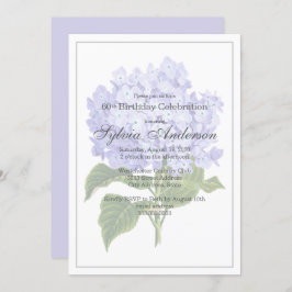60. Geburtstag Lavender Hydrangea Einladung