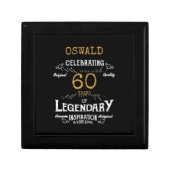 60. Geburtstag Legendary Black Gold Retro Erinnerungskiste (Vorderseite)