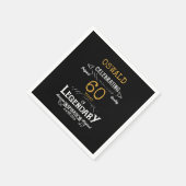 60. Geburtstag Legendary Black Gold Retro Serviette (Ecke)