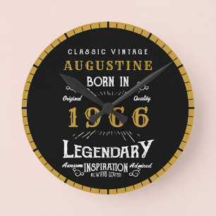 60. Geburtstag Legende Geboren 1966 Runde Wanduhr