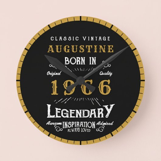 60. Geburtstag Legende Geboren 1966 Runde Wanduhr