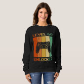 60. Geburtstag LEVEL 60 FREIGESCHALTET Lustiges Ga Sweatshirt (Vorne ganz)