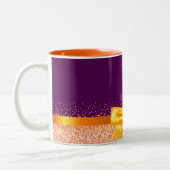 60 Geburtstag lila goldener, eleganter Bugname Zweifarbige Tasse (Links)