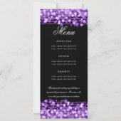 60. Geburtstag Lila Menü+Vielen Dank Einladung (Rückseite)