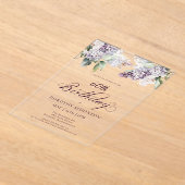 60. Geburtstag Lila Spring Lilac Blume Acryleinladungen (Ablage )