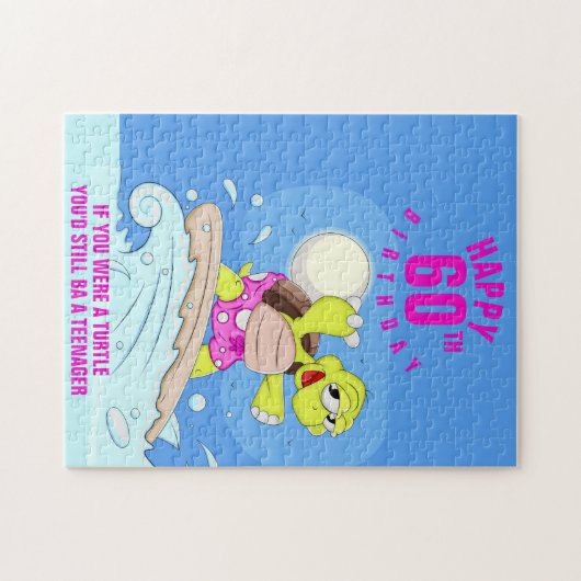 60. Geburtstag lustiges Zitat Jigsaw Puzzle (Horizontal)