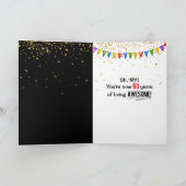 60. Geburtstag Mann auf schwarz Karte (Innenseite)