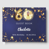 60. Geburtstag Marinebar Goldsterne Foto Gästebuch (Vorderseite)