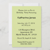 60. Geburtstag Martini-Party Einladung (Rückseite)