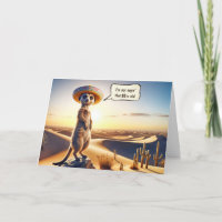 60. Geburtstag Meerkat Tragen eines Sombrero
