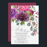 60. Geburtstag mit fabelhaftem Elegant Einladung<br><div class="desc">60. Geburtstag Einladungen mit fabelhaftem Elegant Floral 60. Das stilvolle Aquarell-Bouquet in Rosa,  lila und bordeauxfarben mit Grün. Fügen Sie einfach Ihren eigenen Text für Ihre 60-jährige Einladung hinzu. Personalisiert,  indem Sie den Text in den dafür vorgesehenen Textfeldern bearbeiten. Entworfen von ©Evco Studio www.zazzle.com/store/evcostudio</div>