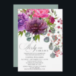 60. Geburtstag mit fabelhaftem Elegant Einladung<br><div class="desc">60. Geburtstag Einladungen mit fabelhaftem Elegant Floral 60. Das stilvolle Aquarell-Bouquet in Rosa,  lila und bordeauxfarben mit Grün. Fügen Sie einfach Ihren eigenen Text für Ihre 60-jährige Einladung hinzu. Personalisiert,  indem Sie den Text in den dafür vorgesehenen Textfeldern bearbeiten. Entworfen von ©Evco Studio www.zazzle.com/store/evcostudio</div>