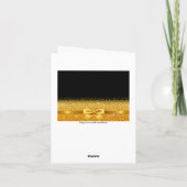 60. Geburtstag mit Goldbogen auf schicken schwarze Karte (Rückseite)