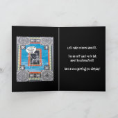 60. Geburtstag mit Skelett Reiten Karte (Innenseite)