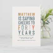 60. Geburtstag moderne rustikale Klassik Typografi (Stehend Vorderseite)