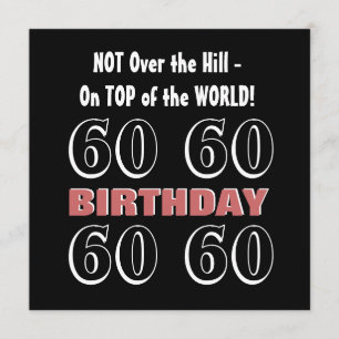 60. Geburtstag Modernes Burgund Black Funny Y169 Einladung