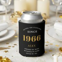60. Geburtstag Name 1966 Schwarz Gold Elegant Chic