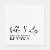 60. Geburtstag Napkins Serviette (Vorderseite)