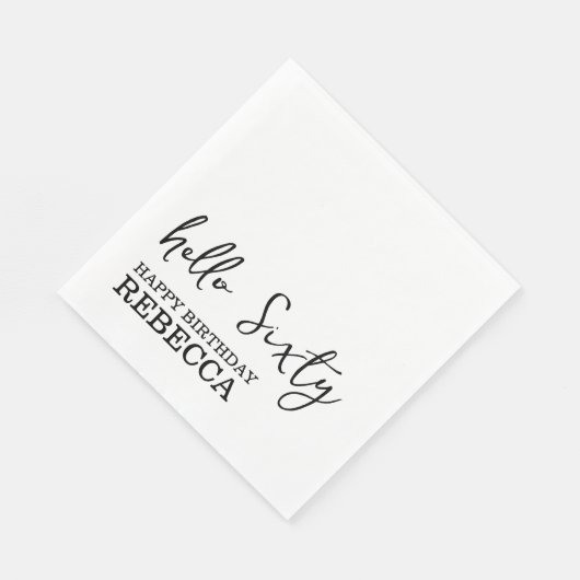 60. Geburtstag Napkins Serviette (Ecke)