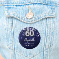 60. Geburtstag navy blauen Sterne Silber