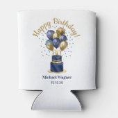 60. Geburtstag Navy Blue Balloon Cake Dosenkühler (Rückseite)