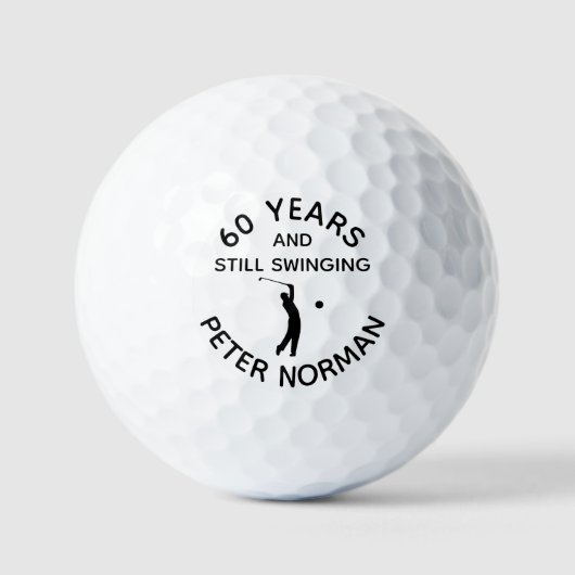 60. Geburtstag noch schwingen Golfball (Vorderseite)