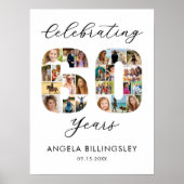 60. Geburtstag Nr. 60 23 FotoCollage Poster (Vorne)