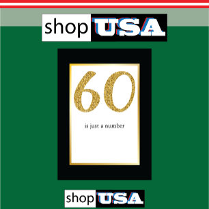 60. Geburtstag Nur eine Zahl lustiger Witz Humor Karte