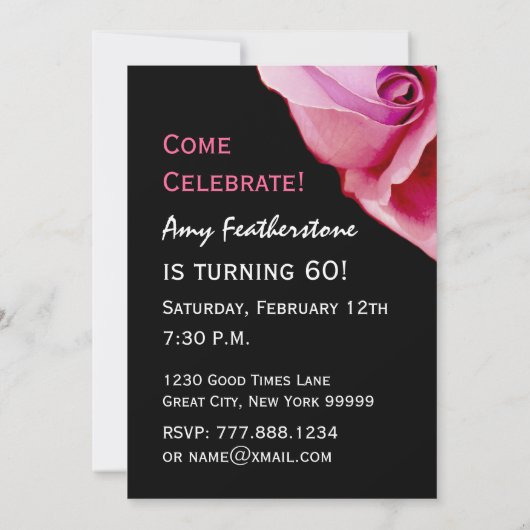 60. Geburtstag oder irgendeine Einladung (Rückseite)