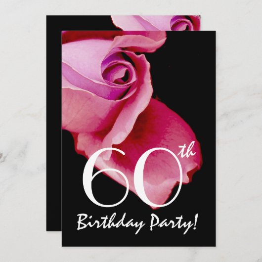 60. Geburtstag oder irgendeine Einladung (Vorne/Hinten)