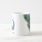 60. Geburtstag oder Jubiläum Pfauenfeder Kaffeetasse (Mittel)