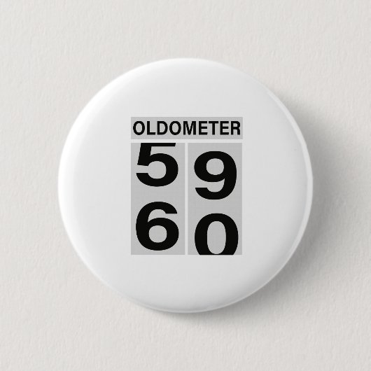 60. Geburtstag OLDOMETER Button (Vorderseite)