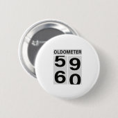 60. Geburtstag OLDOMETER Button (Vorne & Hinten)