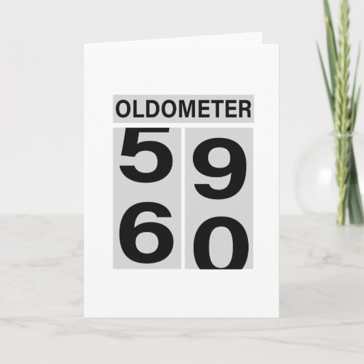 60. Geburtstag OLDOMETER Karte (Vorderseite)