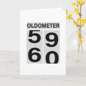 60. Geburtstag OLDOMETER Karte (Gelbe Blume)